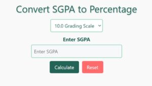 Convert SGPA To Percentage