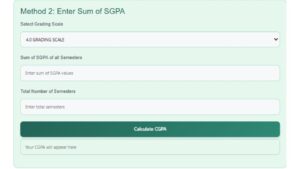 Method 2 SGPA to CGPA